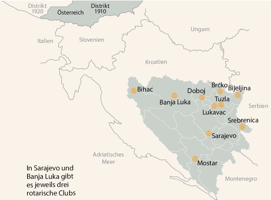 Karte, Map, Bosnien-Herzegowina, Österreich